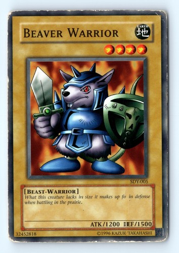 M) Yugioh - Konami - Yu-Gi-Uh! - Beaver Warrior - SDY-005