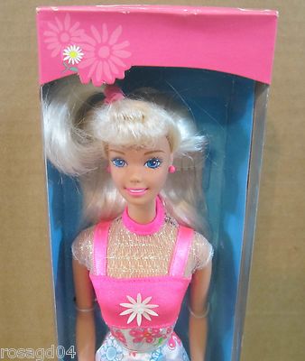 Flower Fun Barbie Doll With Bright Dress Blond Hair NEW In Box