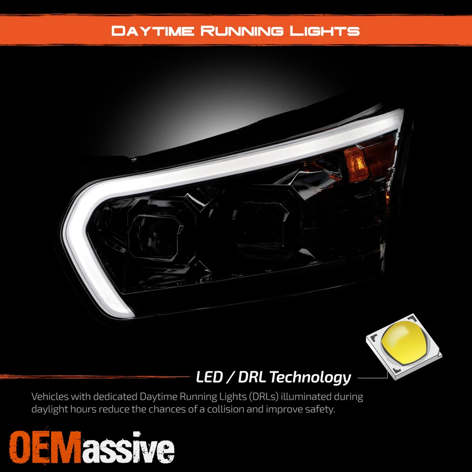 Faros proyectores cromados con LED DRL para Ford Transit 150 250 350HD 2015-2023 Foto 3 de 4