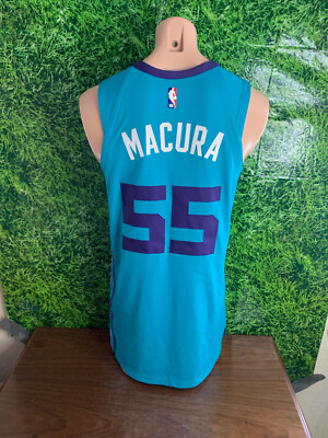 Charlotte Hornets Basketball 55 Jp Macura Game Worn Jersey Teal Size 
