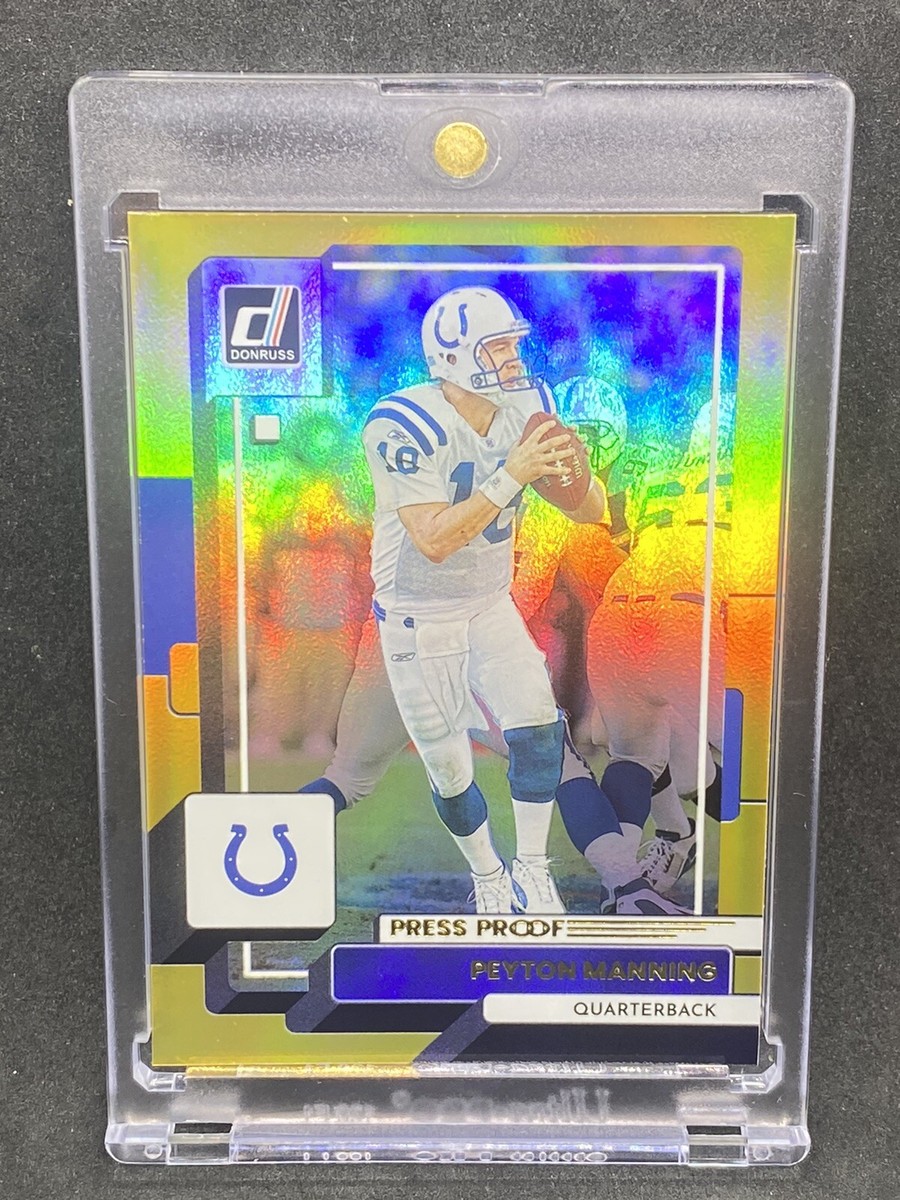 rare peyton manning cards Peyton Manning RARE GOLD HOLO REFRACTOR INVESTMENT CARD COLTS MINT