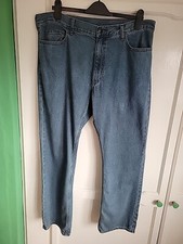 M S Jeans Mens Size W38 L29 Blue Tint Zip Fly Straight Leg