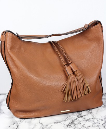 Rebecca Minkoff Tan Brown Grainy Leather Hobo Shoulder Shopper Bag - Picture 3 of 14