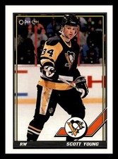 1991-92 O-Pee-Chee Scott Young #235 Pittsburgh Penguins NM-MINT