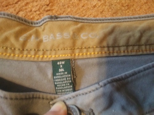 Men's G H Bass & Co Gray Canvas Utility Cargo Stretch Pants 40" x 30" - Picture 3 of 9