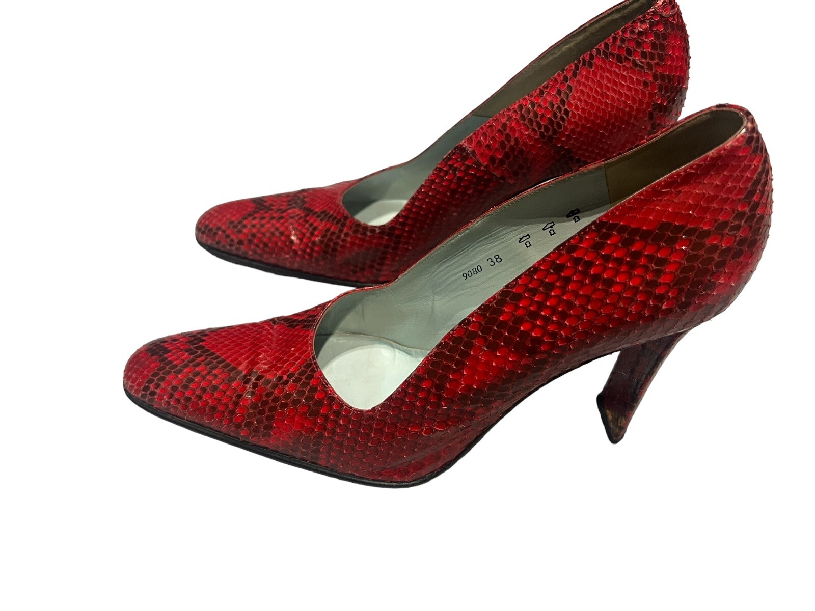 Free Lance red python effect pump heels in 38 - image 1