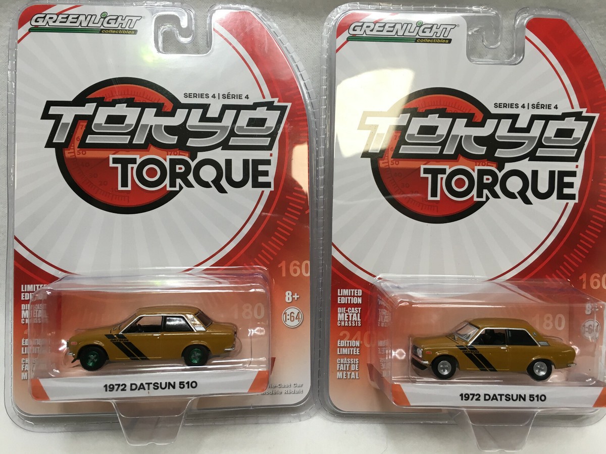 GREENLIGHT Tokyo Torque Series 4 1972 Datsun 510 Mustard +