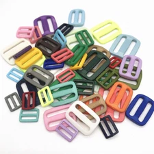 Plastic Tri Glide Buckles Adjustable Slider Loop Backpack Strap Lock Webbing Pet