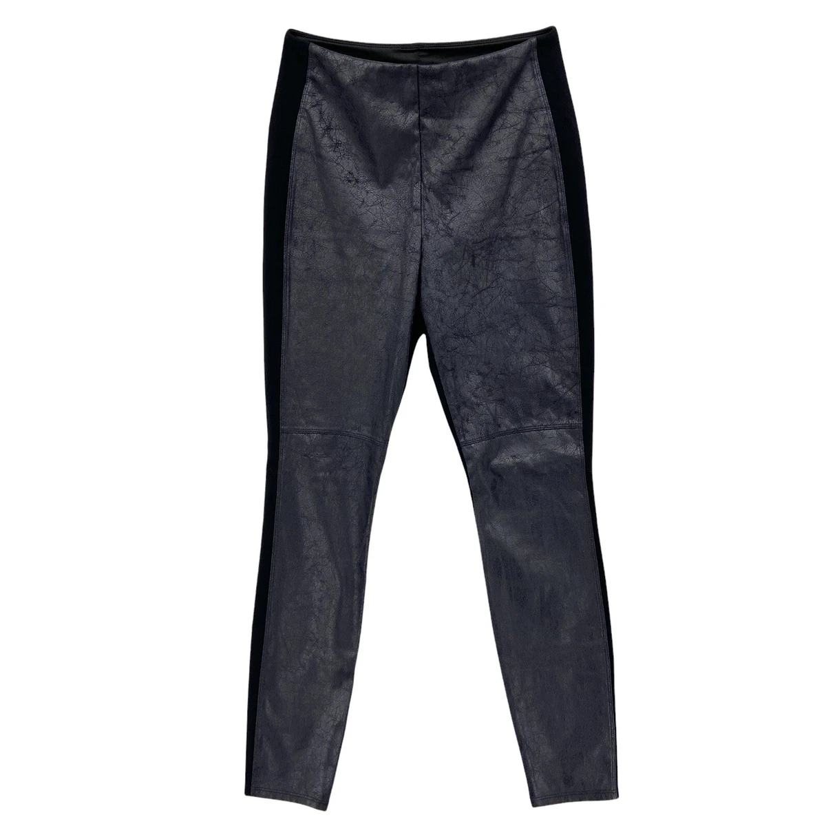 Faux leather clearance front panel leggings