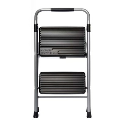 Practical,2-Step Steel Large Platform&Foldable Step Stool,Holds up to 225 Pounds