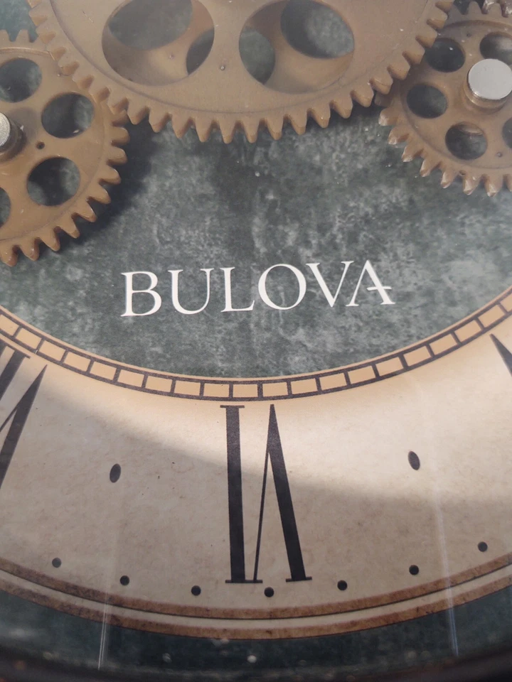 Bulova Reloj de Pared Reloj de Movimiento Industrial Funciona Excelente Sin Astillas, Sin Arañazos Foto 2 de 4