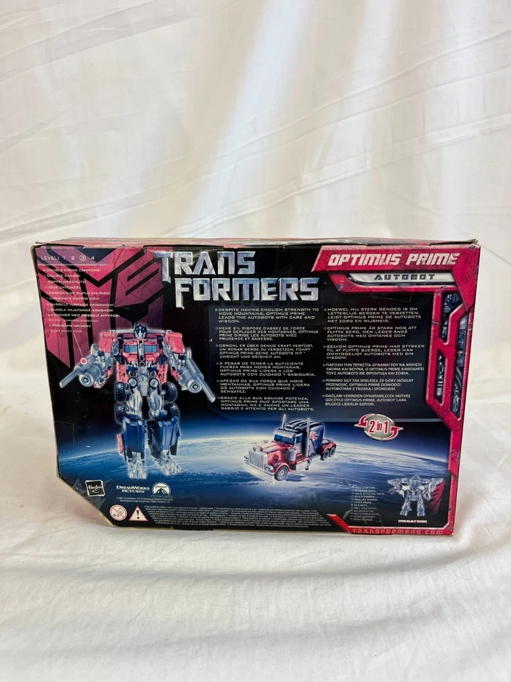 Vintage 2007 Hasboro Transformers Optimus Prime Autobot Figurine in Box Charity - Image 4 of 4