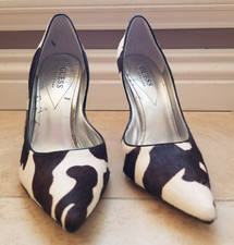 Guess by Marciano Black Multi Pony Pump Heels Size 7.5M - Carrie Lee - EUC!
