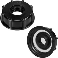 2 St&uuml;ck IBC Adapter Kappe 3/4 Zoll Innengewinde IBC Tankadapter Deckel Schwarz