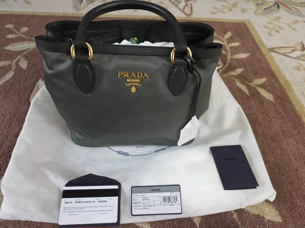 PRADA Nylon Exterior Gray Bags & Handbags for Women for sale | eBay