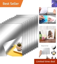 Versatile 6x9 Inch Self-Adhesive Mirror Tile Stickers - Perfect for Home Styling