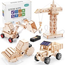 STEM Kits for Kids Ages 8-10 10-12, Wood Building Crafts Kit for Boys 8-12, M...