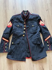 DSCP USMC Mens Dress Blues Uniform Coat Jacket 39r Blue Wool Crown Clothing Co