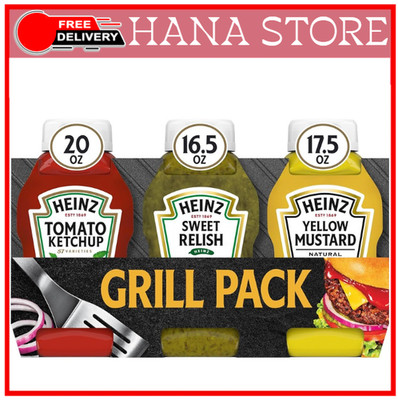 Tomato Ketchup, Sweet Relish & Yellow Mustard Grill Pack, 3 ct Pack