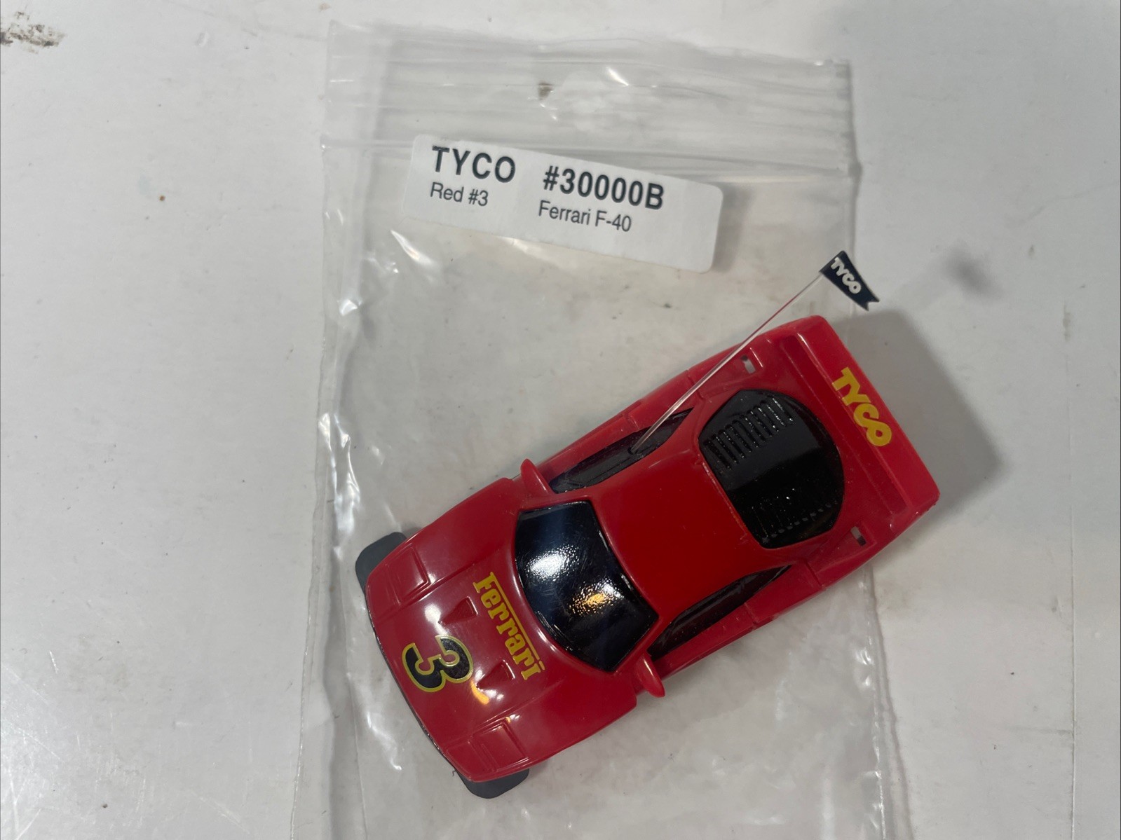 Tyco TCR Ferrari F40 Red/Black #3 Total Control Racing Slotless Car NEW NOS