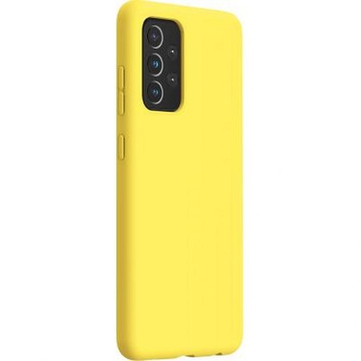 Coque anti-dérapante Galaxy A52s silicone rigide jaune contre les chutes