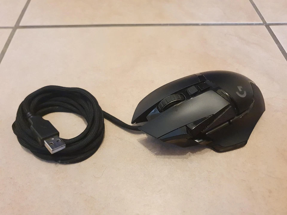 Logitech G502 Hero modded - Corepads, Paracord, Lightspeed Wheel - top Zustand - Bild 2 von 4