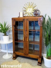 STUNNING Vintage Retro Bookcase Display Cocktail Drinks Cabinet Unit Art Deco