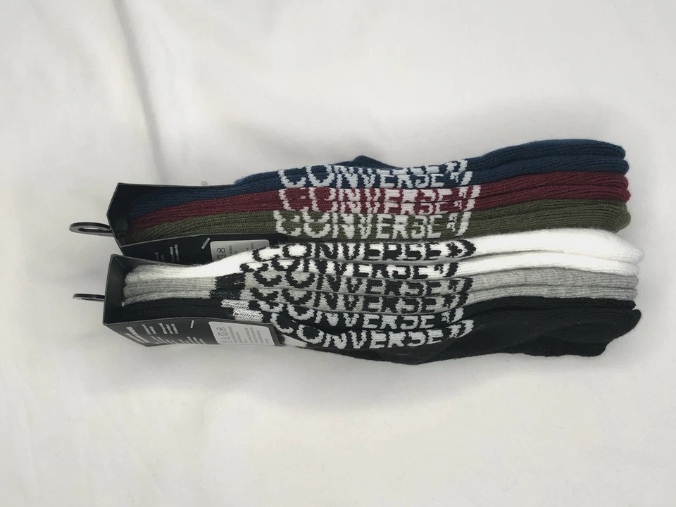 NEW Men Lot of 2 Converse Chuck Taylor Half Cushion Ultra Low Socks 6 Pairs 6-12 - Image 3 of 3