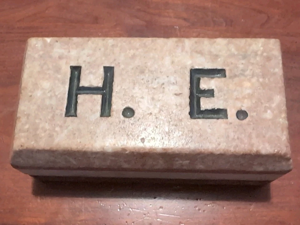 HE Carved Stone Marble Sample Doorstop Antique American Victorian Architectural - Image 2 of 4