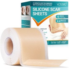 Silicone Scar Sheets 1.6  x 150  -3.8M , Medical Grade Soft Silicone Scar Tap...