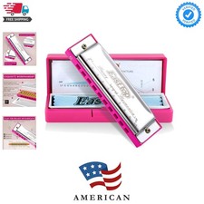 Blues Harmonica, Diatonic 10 Holes C Key Happy Harmonica Mouth Organ for Begi...