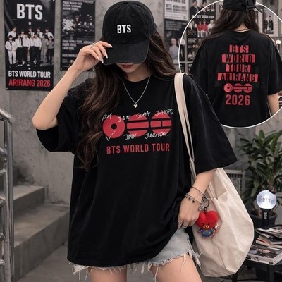 BTS World Tour ARIRANG 2026 Graphic T-Shirt, Kpop Bangtan Boys Fan