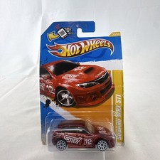 Hot Wheels 2012 New Models Subaru WRX STI Red Rally Car Diecast 33/247