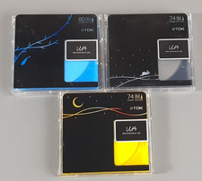 TDK "WA" 74 80min MiniDiscs MD Blue Black Yellow Color