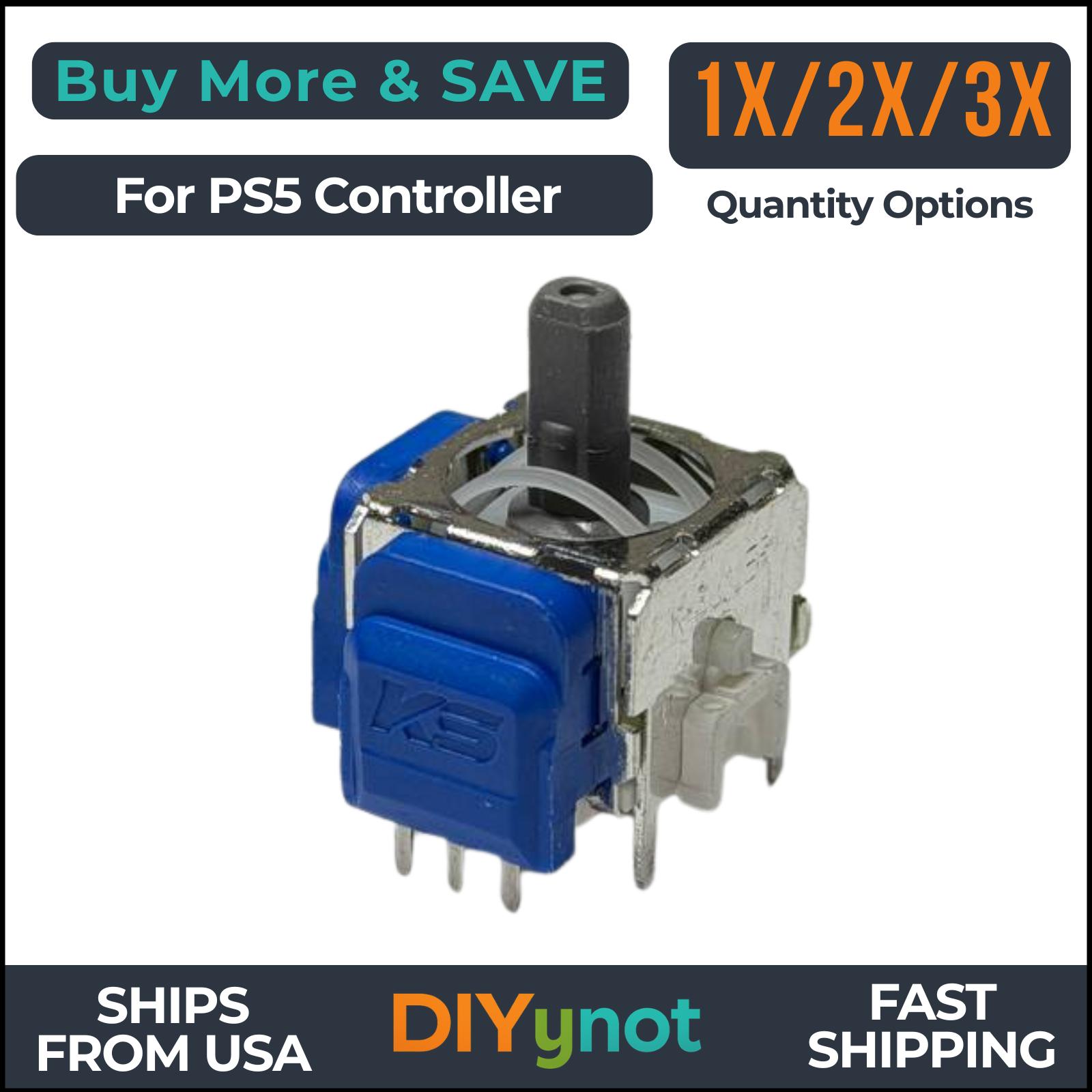 PS5 DualSense TMR Analog Stick Replacement – No Drift Joystick Hall Effect Style