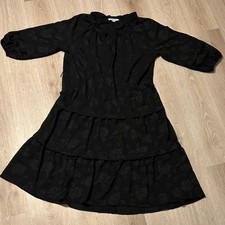 Pioneer Woman Floral Patterned Fabric Black Women's Tiered Dress