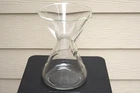 Vintage CHEMEX Pyrex Pour Over Glass Coffee Maker Carafe Green Stamp - No Collar