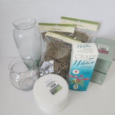 Artificial Flowers Craft Supplies with 2 Vases, Dried Foam, Craft Water