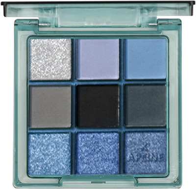 Blaugraue Lidschatten Palette | 9 Farben Cool Toned Makeup mit Matt, Schimmer & Gl