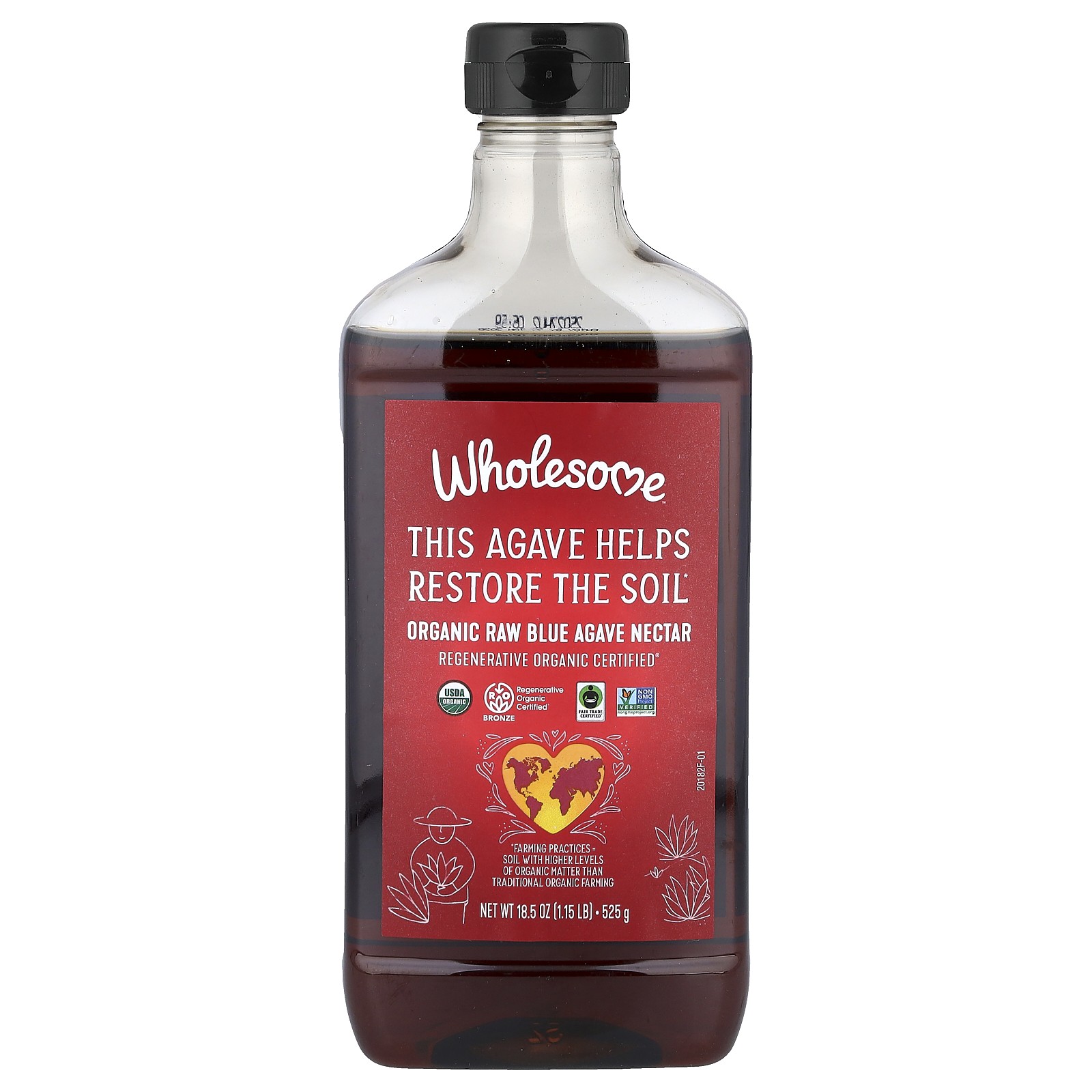 Органический сырой нектар голубой агавы 185 унций 525 г 2290₽