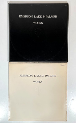 EMERSON LAKE & PALMER Works Vol. 1 & 2 Vinyl 3 LPs 1977 EX
