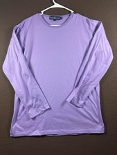 Ralph Lauren Shirt Mens Medium Purple Long Sleeve Cotton Made In USA Vintage