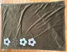 Dwell Studio For Target White Flowers Brown Pink Velour Crib Baby Blanket