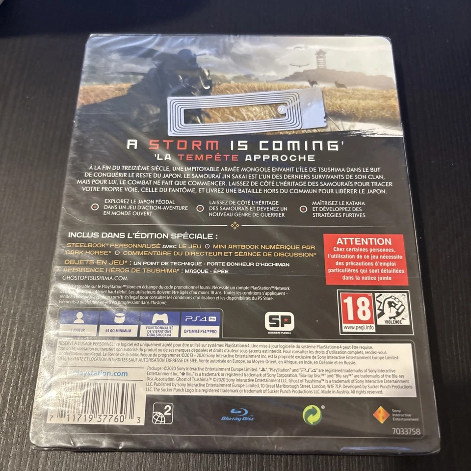 Ghost of Tsushima Edition Spéciale Steelbook NEUF Playstation 4 PS4 - Photo 2/2