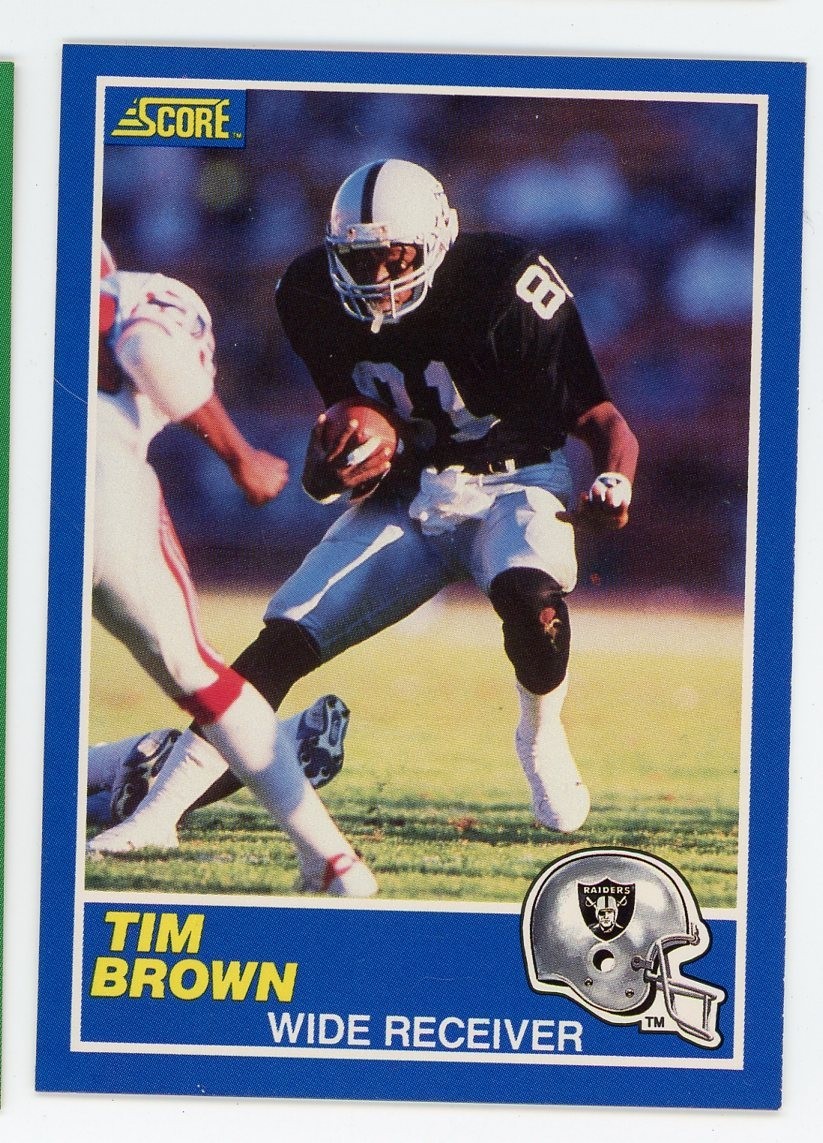 1989 Score Tim Brown Rookie RC #86 Raiders NM