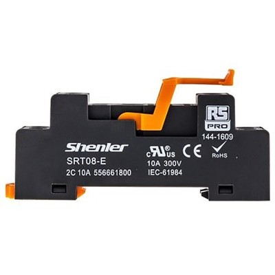 Rs Pro 1441609 Relay Socket 8 Pin 300Vac 10A For Rft Relay Screw Term 20-14