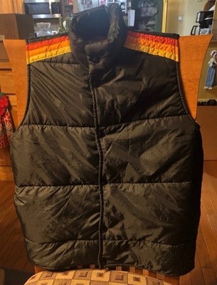 70s 80s Ski Doo Bombardier Quilted Vest Vintage Snowmobile Layer