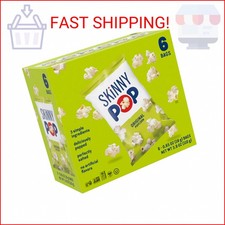 SkinnyPop Popcorn, Original, Whole Grain, Dairy-Free Snack, 0.65oz Bags 6ct