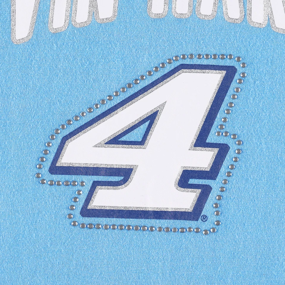 Camiseta para mujer G-III 4Her by Carl Banks azul claro/gris Kevin Harvick Box Score Foto 4 de 4