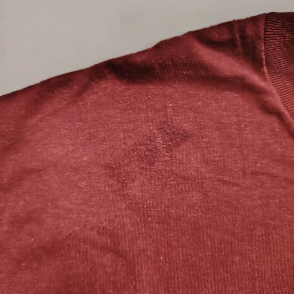 Camiseta Gimnasio Vintage Años 80 Dorada San José Granate GG Etiqueta XL Puntada Única EE. UU. Foto 4 de 4